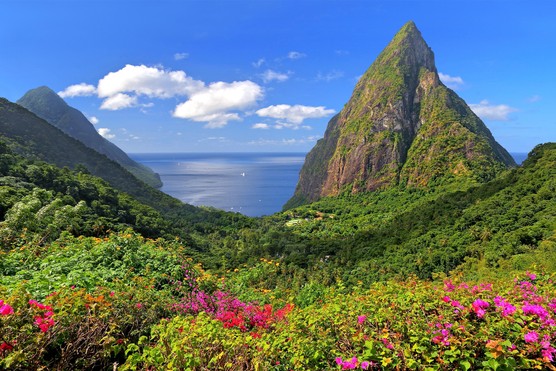 Famous Pitons of St Lucia